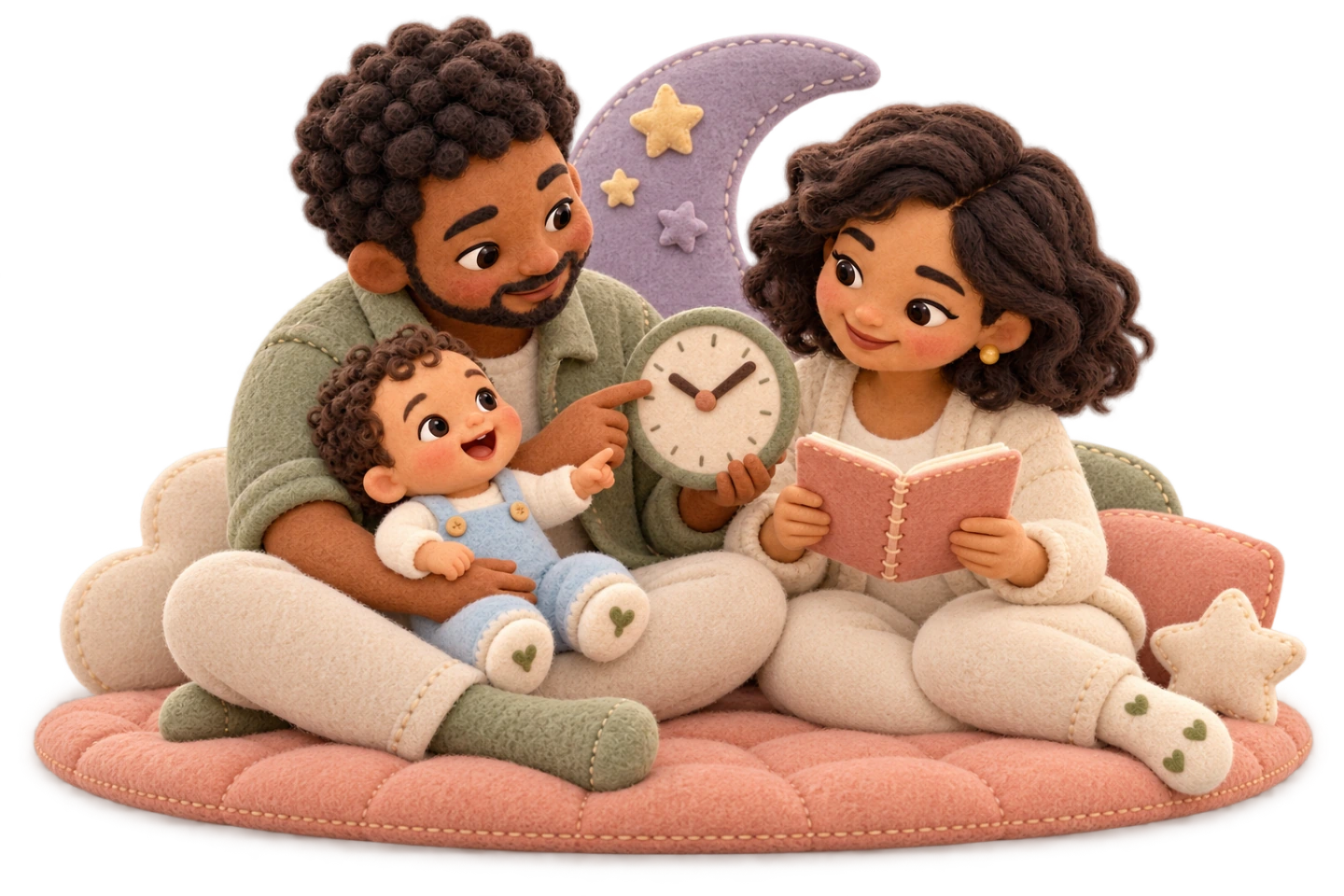 Cuidadores consultam um caderno durante a noite.