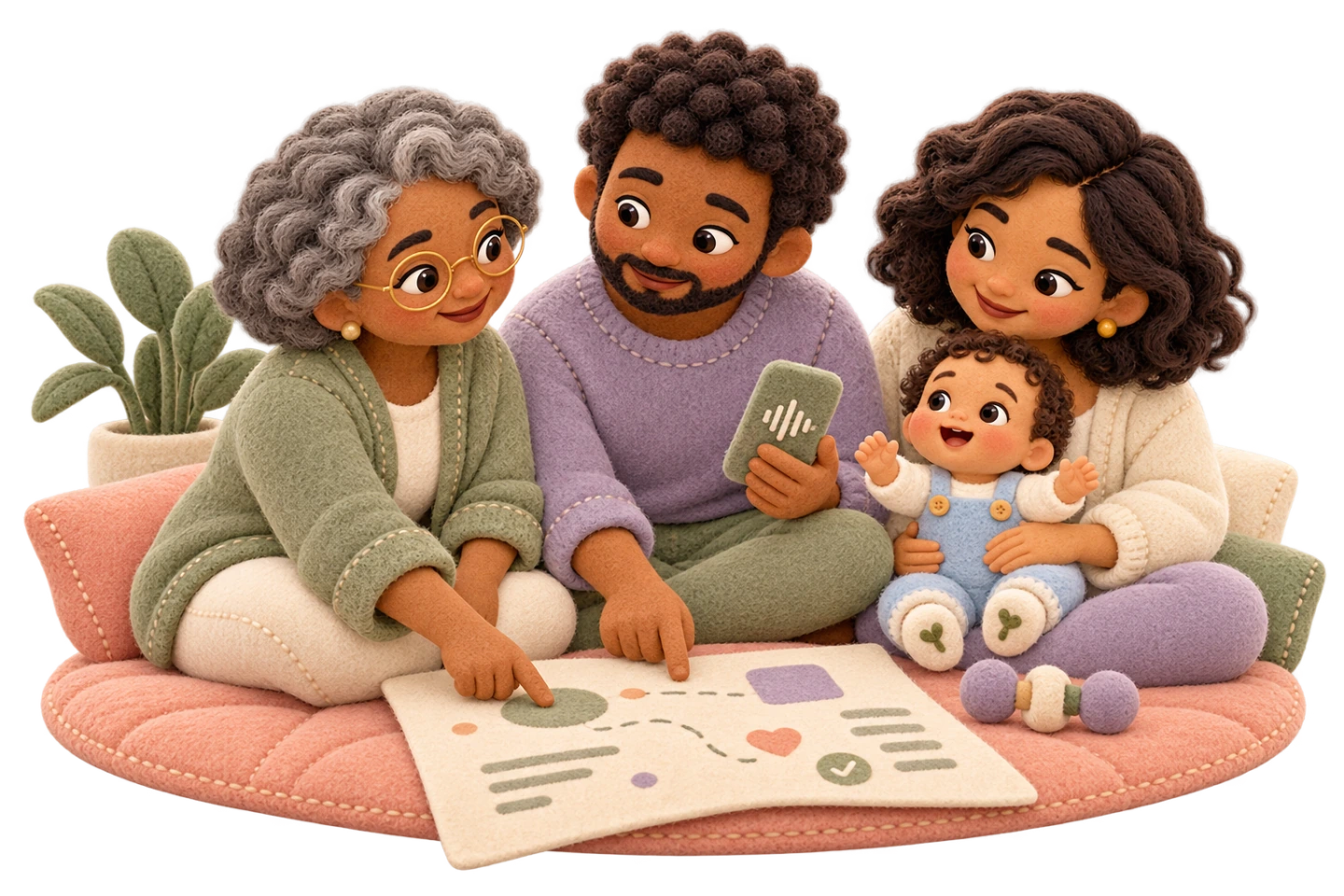 Uma rede de apoio conversa usando formatos acessíveis de informação.